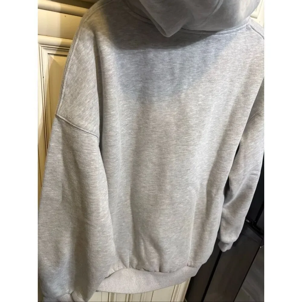 EFan Men's Heather Kangaroo Pocket Pullover Hoodie Sweatshirt Gray Medium